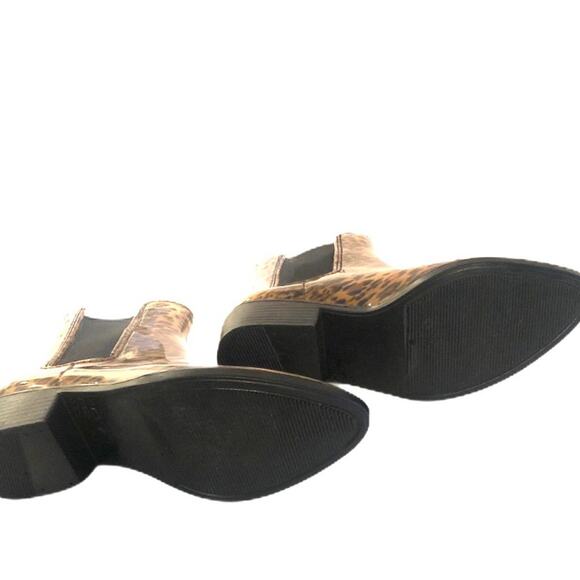 Jeffrey Campbell Women's Brown Black Leopard Waterproof Havana Rain Boots Size 6 - Picture 5 of 8